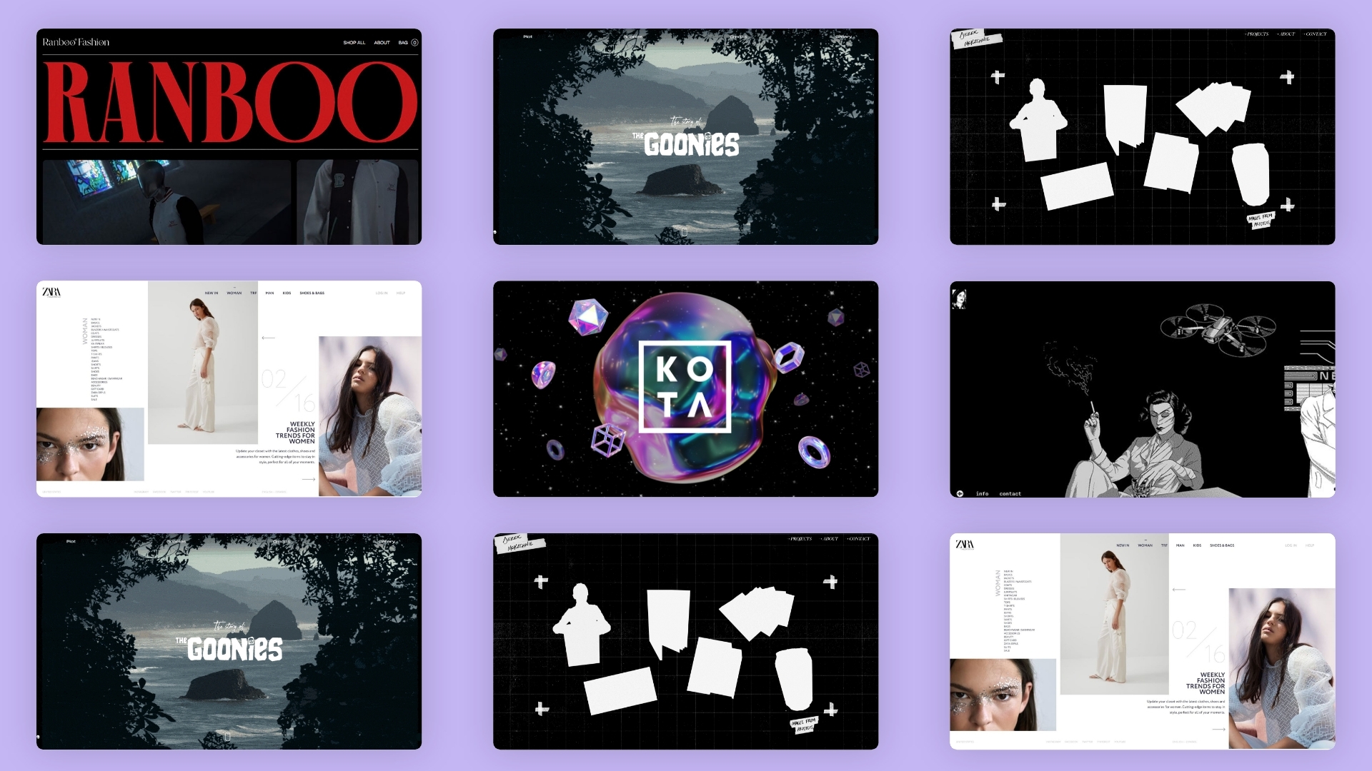 Unconventional web design examples